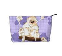 XZDLXJ Graziosa borsa per cosmetici in velluto a coste a forma di scimmia dorata, adatta per viaggi e uso quotidiano, fodera robusta, garantisce la longevità, nero, taglia unica, Nero , Taglia unica