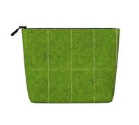 XZDLXJ Green Grassland - Trousse impermeabile effetto lino, monostrato, con cerniera, per le tue esigenze quotidiane o di viaggio, nero, taglia unica, Nero , Taglia unica