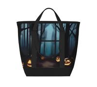 XZDLXJ HauntedHollows - Borsa termica per alimenti caldi e freddi, grande capacità, taglia unica, colore: nero, Nero , Taglia unica