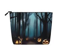 XZDLXJ HauntedHollows - Trousse impermeabile effetto lino, monostrato, con cerniera, per le tue esigenze quotidiane o di viaggio, nero, taglia unica, Nero , Taglia unica