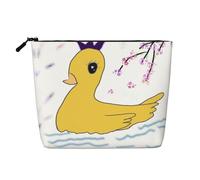 XZDLXJ Little Yellow Duck - Astuccio per trucchi impermeabile effetto lino, con cerniera, per le tue esigenze quotidiane o di viaggio, nero, taglia unica, Nero , Taglia unica