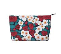 XZDLXJ Love Blossoms - Beauty case in velluto a coste, adatto per viaggi e uso quotidiano, fodera robusta, garantisce la longevità, nero, taglia unica, Nero , Taglia unica