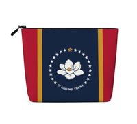 XZDLXJ Mississippi State Flag - Trousse impermeabile effetto lino, monostrato, con cerniera, per le vostre esigenze quotidiane o di viaggio, nero, taglia unica, Nero , Taglia unica