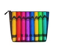 XZDLXJ Pastelli colorati Impermeabile Effetto Lino Astuccio Trucco a Strato Singolo con Cerniera per le tue esigenze quotidiane o di viaggio, Nero, Taglia unica, Nero , Taglia unica