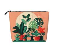 XZDLXJ Pochette per il trucco a strato singolo, impermeabile, effetto lino, con cerniera, per le tue esigenze quotidiane o di viaggio, nero, taglia unica, Nero , Taglia unica