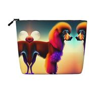 XZDLXJ Pochette per il trucco impermeabile effetto lino con cerniera per le tue esigenze quotidiane o di viaggio, nero, taglia unica, Nero , Taglia unica