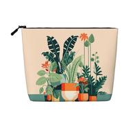 XZDLXJ Pochette per trucco a strato singolo, impermeabile, effetto lino, con cerniera, per le tue esigenze quotidiane o di viaggio, nero, taglia unica, Nero , Taglia unica