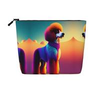 XZDLXJ Puppy looking out - Trousse impermeabile effetto lino, monostrato, con cerniera, per le tue esigenze quotidiane o di viaggio, nero, taglia unica, Nero , Taglia unica