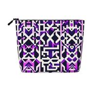 XZDLXJ Purple maze - Astuccio per trucco monostrato impermeabile, effetto lino, con cerniera, per le tue esigenze quotidiane o di viaggio, nero, taglia unica, Nero , Taglia unica