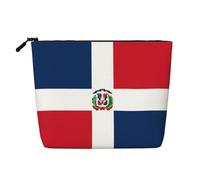 XZDLXJ Repubblica Dominicana - Astuccio per trucco impermeabile effetto lino, monostrato, con cerniera, per le tue esigenze quotidiane o di viaggio, nero, taglia unica, Nero , Taglia unica