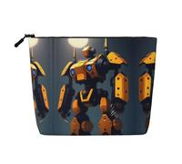 XZDLXJ Robots at War - Trousse impermeabile effetto lino, monostrato, con cerniera, per le tue esigenze quotidiane o di viaggio, nero, taglia unica, Nero , Taglia unica