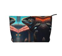 XZDLXJ Ronin iguana in una borsa cosmetica in velluto a coste cyberpunk berpunk, adatta per viaggi e uso quotidiano, fodera robusta, garantisce longevità, nero, taglia unica, Nero , Taglia unica
