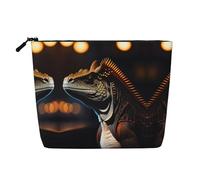 XZDLXJ Ronin iguana - Trousse impermeabile effetto lino, monostrato, con cerniera, per le tue esigenze quotidiane o di viaggio, nero, taglia unica, Nero , Taglia unica