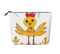 XZDLXJ rooster in the square - Trousse impermeabile effetto lino, monostrato, con cerniera, per le tue esigenze quotidiane o di viaggio, nero, taglia unica, Nero , Taglia unica