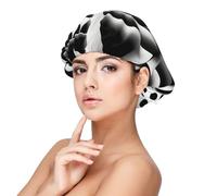 XZDLXJ Rotation Illusion - Cuffia da notte in raso per adulti, protezione e comfort per capelli, nero, taglia unica