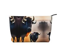 XZDLXJ silhouette di una borsa cosmetica in velluto a coste bufalo, adatta per viaggi e uso quotidiano, fodera robusta, garantisce la longevità, nero, taglia unica, Nero , Taglia unica