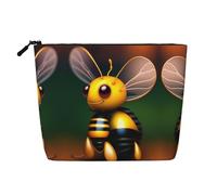 XZDLXJ Sitting Bee - Trousse impermeabile effetto lino, monostrato, con cerniera, per le tue esigenze quotidiane o di viaggio, nero, taglia unica, Nero , Taglia unica