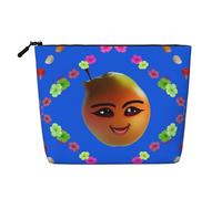 XZDLXJ Smiley Yellow Pear - Astuccio per trucco monostrato impermeabile, effetto lino, con cerniera, per le tue esigenze quotidiane o di viaggio, nero, taglia unica, Nero , Taglia unica