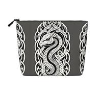 XZDLXJ Snake or dragon - Astuccio per trucco impermeabile, effetto lino, monostrato, con cerniera, per le tue esigenze quotidiane o di viaggio, nero, taglia unica, Nero , Taglia unica