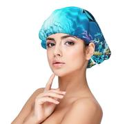 XZDLXJ Submarine Coral Rays - Cuffia da notte in raso per adulti, protezione e comfort dei capelli, nero, taglia unica