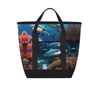 XZDLXJ Submarine Shark Coral - Borsa a tracolla isolata di grande capacità per cibi caldi e freddi, nero, taglia unica, Nero , Taglia unica