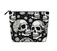 XZDLXJ Teschio con indizi sulla testa, impermeabile, effetto lino, monostrato, con cerniera, per le tue esigenze quotidiane o di viaggio, nero, taglia unica, Nero , Taglia unica