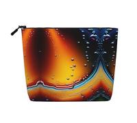 XZDLXJ Texture senza cuciture di acqua olio impermeabile effetto lino astuccio per trucco monostrato con cerniera per le tue esigenze quotidiane o di viaggio, nero, taglia unica, Nero , Taglia unica