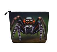 XZDLXJ Tropical Rainforest Spiders - Astuccio per il trucco impermeabile, effetto lino, monostrato, con cerniera, per le tue esigenze quotidiane o di viaggio, nero, taglia unica, Nero , Taglia unica
