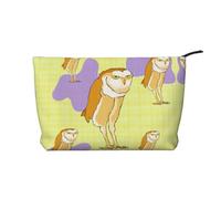 XZDLXJ Trousse in velluto a coste con gufo in piedi, adatta per viaggi e uso quotidiano, fodera robusta, garantisce la longevità, nero, taglia unica, Nero , Taglia unica