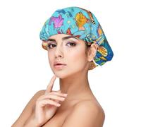 XZDLXJ Turtle and Fish - Cuffia da notte in raso, per adulti, protezione e comfort per capelli, nero, taglia unica