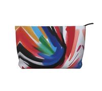 XZDLXJ Una borsa cosmetica in velluto a coste Brushstrokes, adatta per viaggi e uso quotidiano, fodera robusta, garantisce la longevità, nero, taglia unica, Nero , Taglia unica