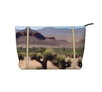 XZDLXJ Una borsa cosmetica in velluto a coste Desert Vistas, adatta per viaggi e uso quotidiano, fodera robusta, garantisce la longevità, nero, taglia unica, Nero , Taglia unica
