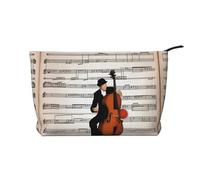 XZDLXJ Una borsa cosmetica in velluto a coste Musical Moments, adatta per viaggi e uso quotidiano, fodera robusta, garantisce la longevità, nero, taglia unica, Nero , Taglia unica