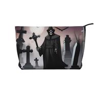XZDLXJ Una borsa cosmetica in velluto a coste TombstoneTerrors, adatta per viaggi e uso quotidiano, fodera robusta, garantisce longevità, nero, taglia unica, Nero , Taglia unica
