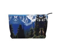 XZDLXJ Una borsa cosmetica Sierra Peaks in velluto a coste, adatta per viaggi e uso quotidiano, fodera robusta, garantisce la longevità, nero, taglia unica, Nero , Taglia unica