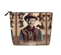 XZDLXJ Western Icons - Trousse impermeabile effetto lino con cerniera per le tue esigenze quotidiane o di viaggio, nero, taglia unica, Nero , Taglia unica