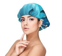 XZDLXJ Whales Under The Sea - Cuffia da notte in raso per adulti, protezione e comfort per capelli, nero, taglia unica