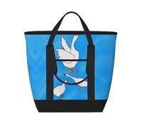 XZDLXJ White Goose House - Borsa a tracolla isolata di grande capacità per cibi caldi e freddi, nero, Taglia unica