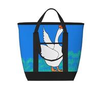 XZDLXJ white goose spread its wings - Borsa a tracolla isolata grande capacità per cibi caldi e freddi, nero, taglia unica, Nero , Taglia unica