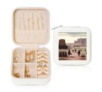 XZDLXJ Wild West Life - Portagioie in pelle bianca con fodera in velluto e grande capacità, per matrimoni, compleanni, decorazioni, vacanze