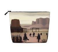 XZDLXJ Wild West Life - Trousse impermeabile effetto lino, monostrato, con cerniera, per le tue esigenze quotidiane o di viaggio, nero, taglia unica, Nero , Taglia unica