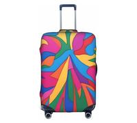 XZDLYY Copertura per valigia in tela colorata con cerniera invisibile, per lavoro e viaggi, senza valigia, bianco, Medium