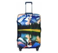 XZDLYY Mountain Majesty - Copertura per valigia con cerniera invisibile, per viaggi e lavoro, senza valigia, Bianco, Small