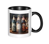 XZDZWK 3 bottiglie di birra classica tazza elegante durevole e nera resistente allo sbiadimento adatta per uso domestico ufficio e ristorante