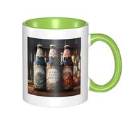 XZDZWK 3 bottiglie di birra classica tazza elegante durevole e verde resistente allo sbiadimento adatto per uso domestico ufficio e ristorante