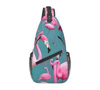 XZDZWK A flock of flamingos, borsa messenger da uomo, casual, grande capacità, durevole, adatta per viaggi, lavoro, pendolarismo e attività all'aperto