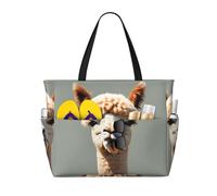 XZDZWK Alpaca avatar - Borsa da viaggio con tasche multiple, pieghevole, leggera, per palestra, spiaggia e shopping