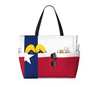 XZDZWK Bandiera del Texas, borsa da viaggio di grande capacità, con tasche multiple, pieghevole, leggera, per palestra, spiaggia all'aperto e shopping