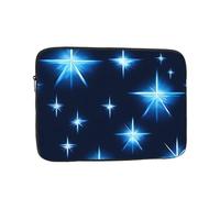 XZDZWK Borsa per computer portatile con stelle blu a forma di cartone animato, comoda, antiurto, elegante, per viaggi d'affari, lavoro e ufficio, Nero , 17 inch