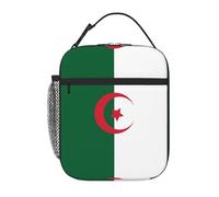XZDZWK Borsa termica per il pranzo con bandiera dell'Algeria, con tasche laterali in rete e tasche multiple, adatta per l'ufficio e i viaggi